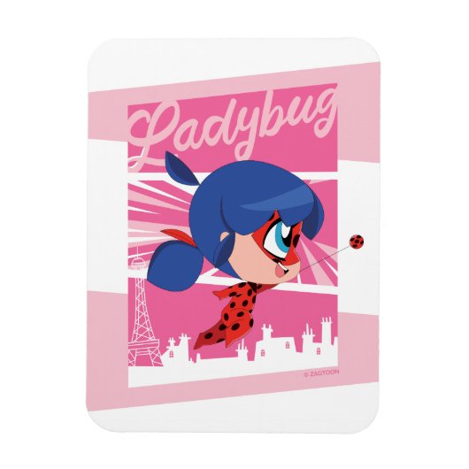 Chibi Ladybug in Parijs Magneet (Verticaal)