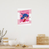 Chibi Ladybug in Parijs Poster (Keuken)