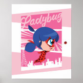 Chibi Ladybug in Parijs Poster (Voorkant)