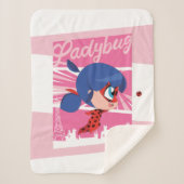 Chibi Ladybug in Parijs Sherpa Deken (Voorkant)