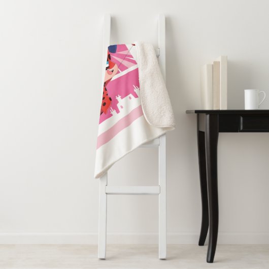 Chibi Ladybug in Parijs Sherpa Deken (In situ)