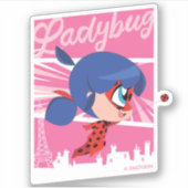 Chibi Ladybug in Parijs Sticker (Voorkant)