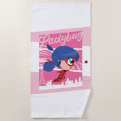 Chibi Ladybug in Parijs Strandlaken (Voorkant)