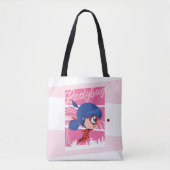 Chibi Ladybug in Parijs Tote Bag (Voorkant)