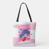Chibi Ladybug in Parijs Tote Bag (Achterkant)