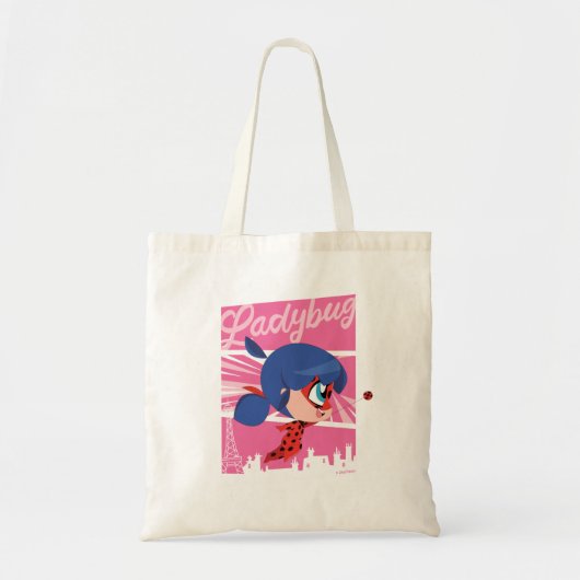 Chibi Ladybug in Parijs Tote Bag (Voorkant)