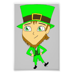 chibi leprechaun foto afdruk