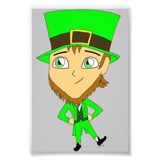 chibi leprechaun foto afdruk (Voorkant)