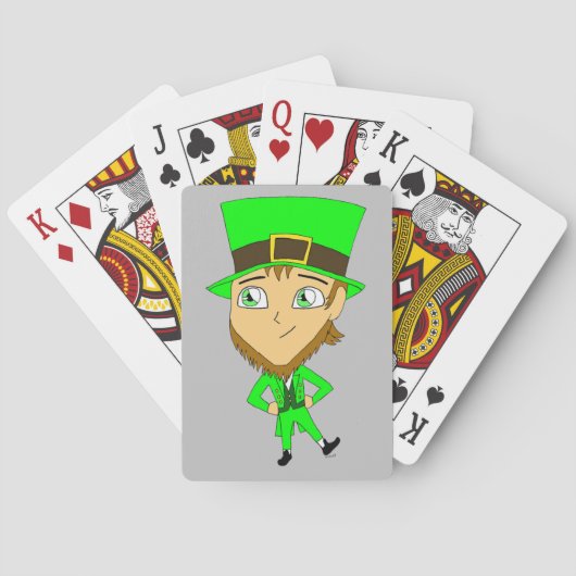 chibi   leprechaun  pokerkaarten (Achterkant)
