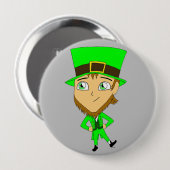 chibi leprechaun ronde button 4,0 cm (Voorkant /achterkant)