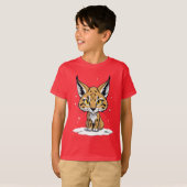 Chibi-Luchs im Schnee T-shirt (Voorkant volledig)