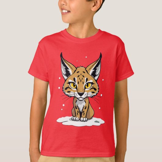 Chibi-Luchs im Schnee T-shirt (Voorkant)