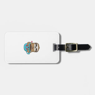 Chibi Luiaard Coffieliefhebber � Cute Kawaii Luiaa Bagagelabel