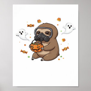 Chibi Luiaard Hazmat Halloween Oversized T-shirt Poster