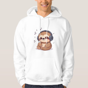 Chibi luiaard met koptelefoon � Schattig Kawaii on Hoodie