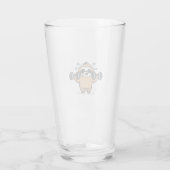Chibi Luiaard Sportzaal Mislukt � Cute Kawaii Grap Glas (Achterkant)
