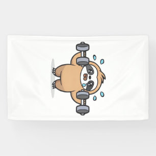 Chibi Luiaard Sportzaal Mislukt � Grappige Kawaii Spandoek