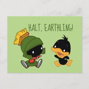 Chibi MARVIN DE MARTIAN™ EN DAFFY DUCK™ Briefkaart
