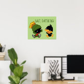 Chibi MARVIN DE MARTIAN™ EN DAFFY DUCK™ Poster (Thuiskantoor)
