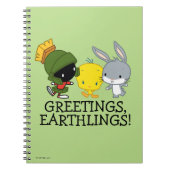 Chibi MARVIN DE MARTIAN™, TWEETY™, & BUGS BUNNY™ Notitieboek (Voorkant)