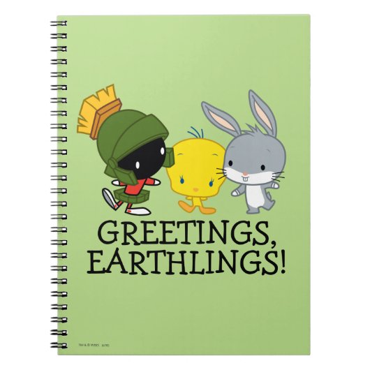 Chibi MARVIN DE MARTIAN™, TWEETY™, & BUGS BUNNY™ Notitieboek (Voorkant)