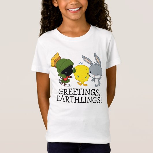 Chibi MARVIN DE MARTIAN™, TWEETY™, & BUGS BUNNY™ T-shirt (Voorkant)