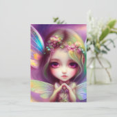 Chibi Meisje Bedankkaart (Staand voorkant)