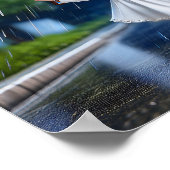 Chibi meisje danst in de regen poster (Hoek)