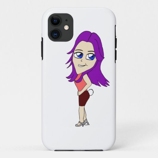 chibi meisje met bunny tail Case-Mate iPhone case (Achterkant)