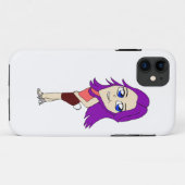 chibi meisje met bunny tail Case-Mate iPhone case (Achterkant (horizontaal))