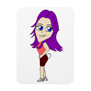 chibi meisje met bunny tail magneet