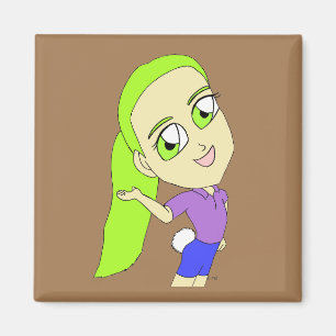 chibi meisje met bunny tail magneet