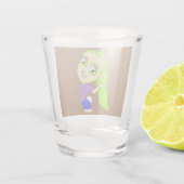 chibi meisje met bunny tail shot glas (Achterkant)