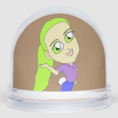 chibi meisje met bunny tail sneeuwbol (Voorkant)