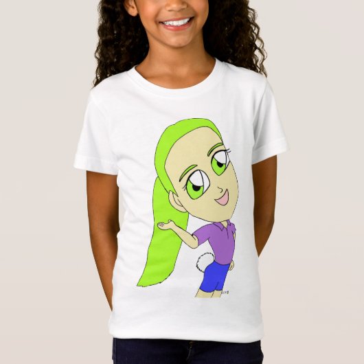 chibi meisje met een bunny tail T-Shirt (Voorkant)