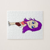 chibi meisje met een konijnenstaart legpuzzel (Horizontaal)