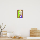 chibi meisje met een poster van de bunny tail (Keuken)