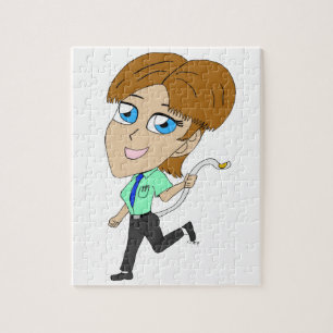 chibi meisje met een staart legpuzzel