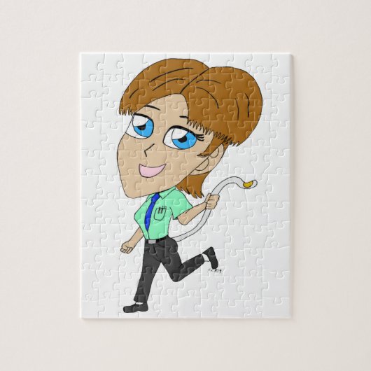 chibi meisje met een staart legpuzzel (Verticaal)