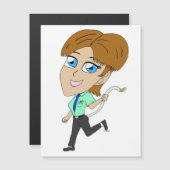 chibi meisje met een staart magneet (Voorkant / Achterkant)
