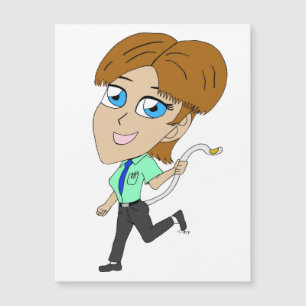 chibi meisje met een staart magneet
