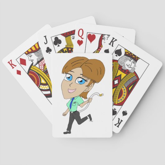 chibi meisje met een staart pokerkaarten (Achterkant)