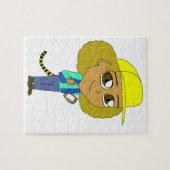chibi meisje met een tijgerstaart legpuzzel (Horizontaal)
