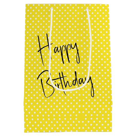 Chibi meisje met gele bloem medium cadeauzakje (Achterkant)