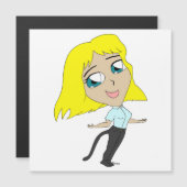 chibi meisje met staart (Voorkant / Achterkant)