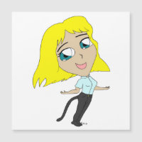 chibi meisje met staart