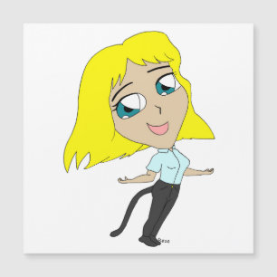 chibi meisje met staart