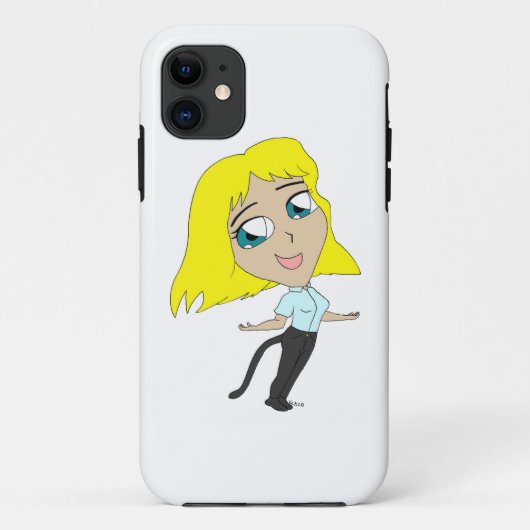 chibi meisje met staart Case-Mate iPhone case (Achterkant)