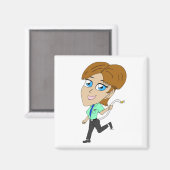 chibi meisje met staart magneet (Voorkant / Achterkant)