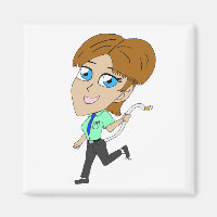 chibi meisje met staart